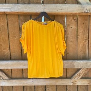 Allen B. By Allen Schwartz Yellow Zipper Top